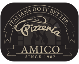 Pizzeria Amico logo.